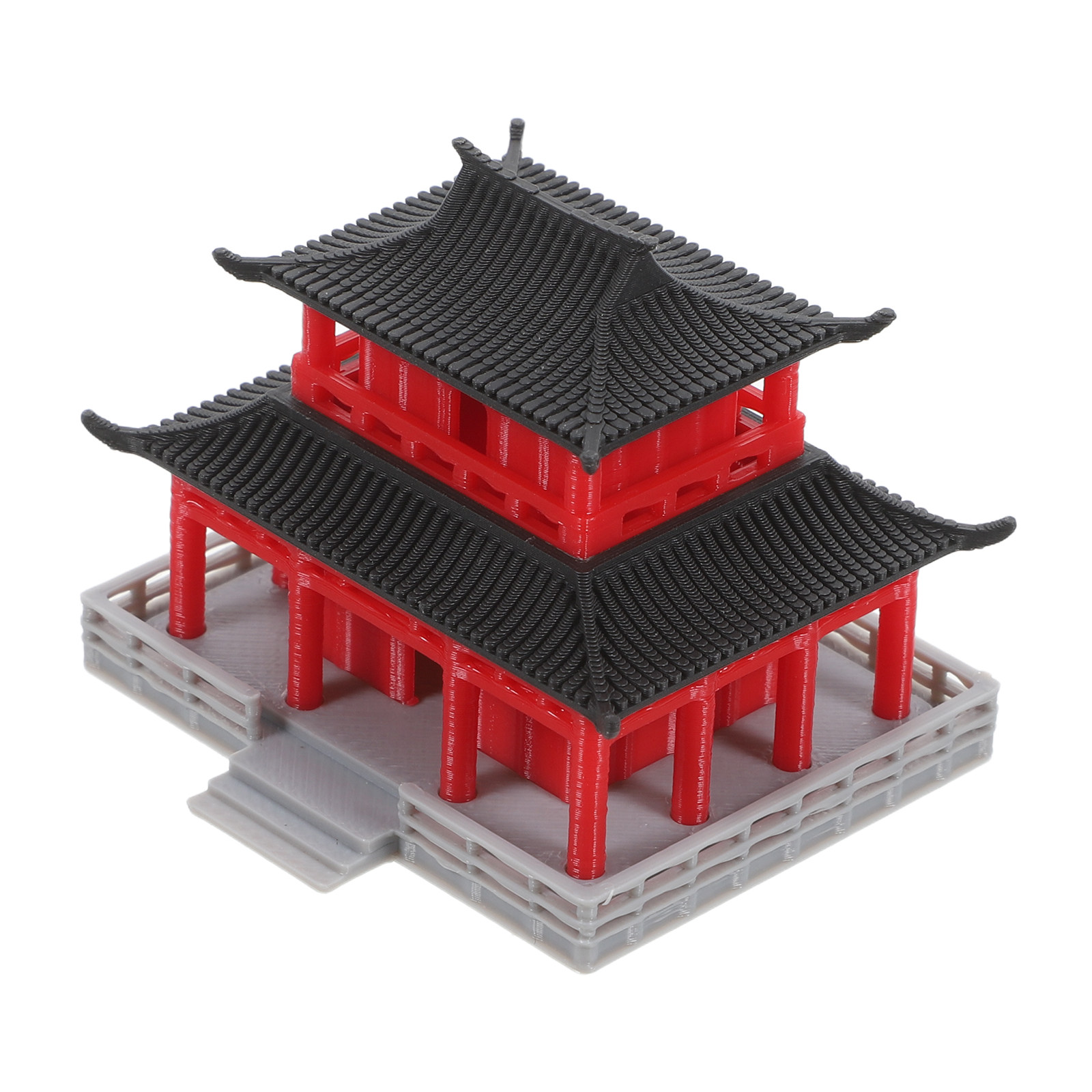 Aquarium & Marine Museum Ums - Chinese Ancient Pavilion Black Red Aquarium