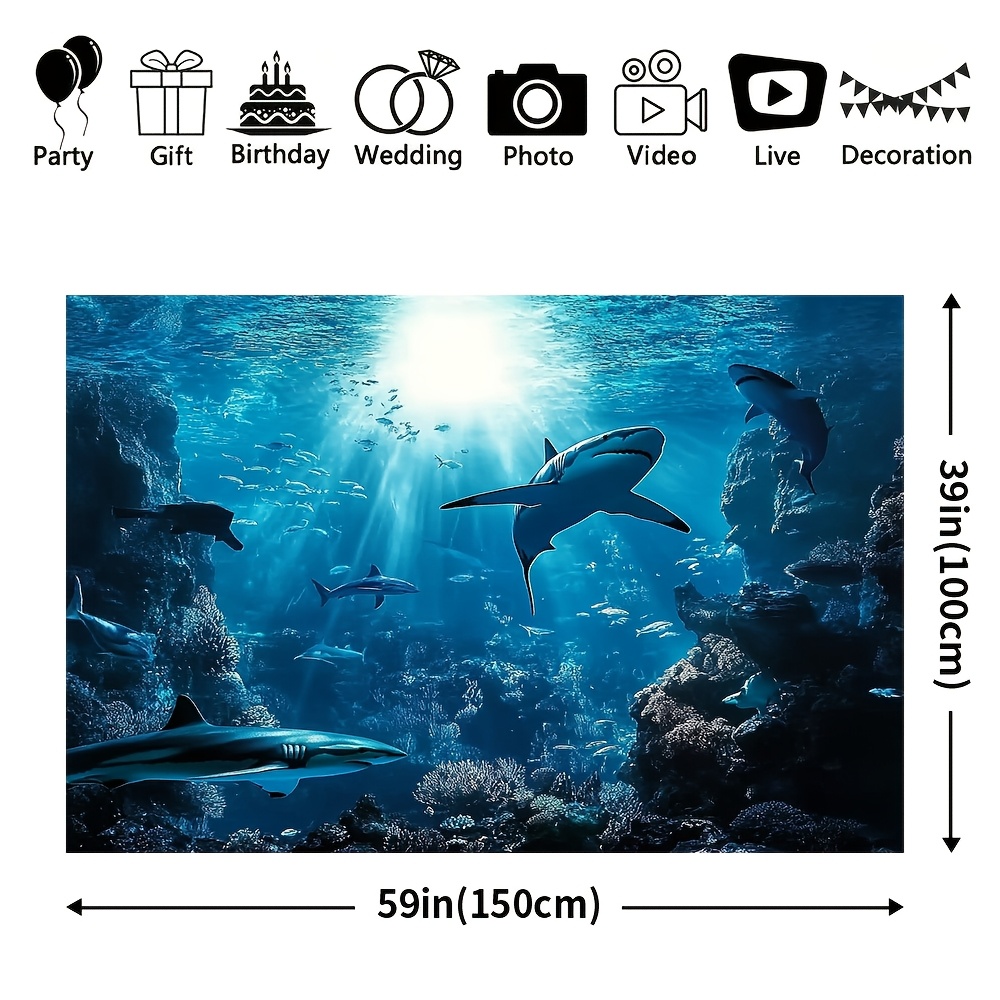 Majestic Deep Sea Shark Wall T - огляд і ціна Aquarium Blue Marine