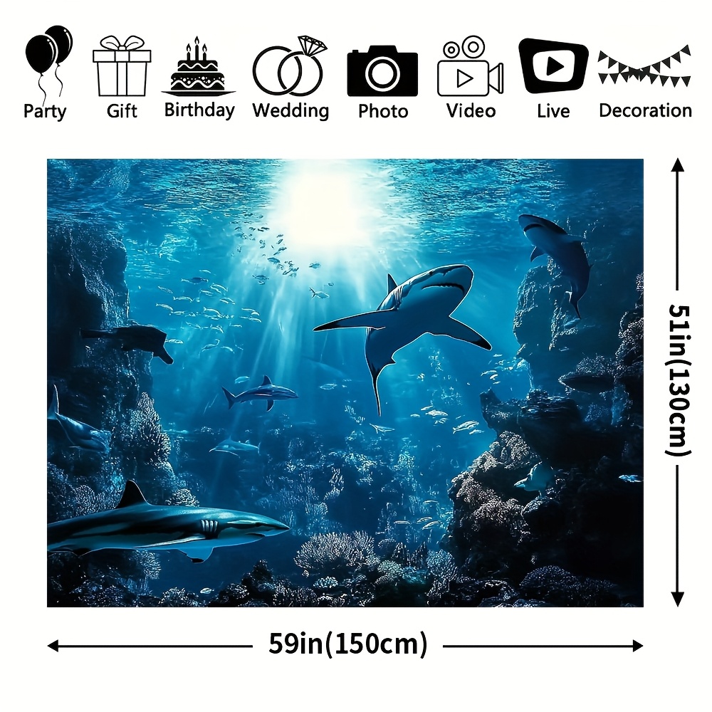 Majestic Deep Sea Shark Wall T - огляд і ціна Aquarium Blue Marine