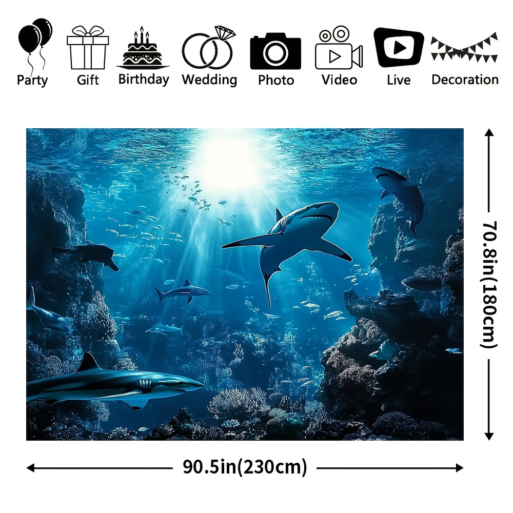 Majestic Deep Sea Shark Wall T - огляд і ціна Aquarium Blue Marine